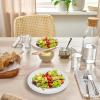 imageHomienly Wheat Straw Dinner Plates Set of 8 10 Inch Microwave and Dishwasher Safe Unbreakable Kids Plates 4 Colors Multi MS 01White