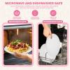 imageHomienly Wheat Straw Dinner Plates Set of 8 10 Inch Microwave and Dishwasher Safe Unbreakable Kids Plates 4 Colors Multi MS 01White