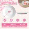 imageHomienly Wheat Straw Dinner Plates Set of 8 10 Inch Microwave and Dishwasher Safe Unbreakable Kids Plates 4 Colors Multi MS 01White