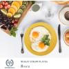 imageHomienly Wheat Straw Dinner Plates Set of 8 10 Inch Microwave and Dishwasher Safe Unbreakable Kids Plates 4 Colors Multi MS 01Yellow