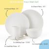 imageHomienly Wheat Straw Dinnerware Sets 20pcs Lightweight Unbreakable Dinnerware Microwave Dishwasher Safe Bowls Cups Forks Spoons setPerfect for Camping Outdoor Beige40pcs Ivory White