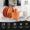 imageHomienly Wheat Straw Dinnerware Sets 20pcs Lightweight Unbreakable Dinnerware Microwave Dishwasher Safe Bowls Cups Forks Spoons setPerfect for Camping Outdoor BeigeOrange