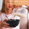 imageHomienly Wheat Straw Dinnerware Sets 20pcs Lightweight Unbreakable Dinnerware Microwave Dishwasher Safe Bowls Cups Forks Spoons setPerfect for Camping Outdoor Beige40pcs Black