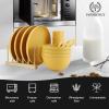 imageHomienly Wheat Straw Dinnerware Sets 20pcs Lightweight Unbreakable Dinnerware Microwave Dishwasher Safe Bowls Cups Forks Spoons setPerfect for Camping Outdoor BeigeYellow
