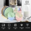 imageHomienly Wheat Straw Dinnerware Sets 20pcs Lightweight Unbreakable Dinnerware Microwave Dishwasher Safe Bowls Cups Forks Spoons setPerfect for Camping Outdoor BeigeMulticolorLight