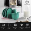 imageHomienly Wheat Straw Dinnerware Sets 20pcs Lightweight Unbreakable Dinnerware Microwave Dishwasher Safe Bowls Cups Forks Spoons setPerfect for Camping Outdoor BeigeGreen