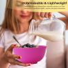 imageHomienly Wheat Straw Dinnerware Sets 20pcs Lightweight Unbreakable Dinnerware Microwave Dishwasher Safe Bowls Cups Forks Spoons setPerfect for Camping Outdoor Beige40pcs Pink