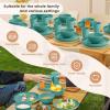 imageHomienly Wheat Straw Plates and Bowls Sets Dishes Set for 8 Wheat Straw Dinnerware Set for Kitchen 32Piece  Deep Plates Sets Cereal Bowls with Drinking Cups Microwave and Dishwasher Safe BlackGreen
