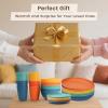 imageHomienly Wheat Straw Plates and Bowls Sets Dishes Set for 8 Wheat Straw Dinnerware Set for Kitchen 32Piece  Deep Plates Sets Cereal Bowls with Drinking Cups Microwave and Dishwasher Safe BlackMulticolor