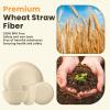 imageHomienly Wheat Straw Plates and Bowls Sets Dishes Set for 8 Wheat Straw Dinnerware Set for Kitchen 32Piece  Deep Plates Sets Cereal Bowls with Drinking Cups Microwave and Dishwasher Safe BlackBeige