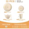 imageHomienly Wheat Straw Plates and Bowls Sets Dishes Set for 8 Wheat Straw Dinnerware Set for Kitchen 32Piece  Deep Plates Sets Cereal Bowls with Drinking Cups Microwave and Dishwasher Safe BlackBeige