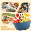 imageWheat Straw Bowl Sets of 6  36oz Cereal Bowls with Textured DesignLarge Soup Bowl  Microwave and Dishwasher Safe Ramen Bowl Set Alternative to Plastic Bowls for Serving SoupRamenSalad  MultiMulticolor