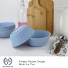 imageWheat Straw Bowl Sets of 6  36oz Cereal Bowls with Textured DesignLarge Soup Bowl  Microwave and Dishwasher Safe Ramen Bowl Set Alternative to Plastic Bowls for Serving SoupRamenSalad  MultiSky Blue