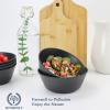 imageWheat Straw Bowl Sets of 6  36oz Cereal Bowls with Textured DesignLarge Soup Bowl  Microwave and Dishwasher Safe Ramen Bowl Set Alternative to Plastic Bowls for Serving SoupRamenSalad  MultiBlack