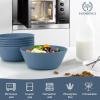 imageWheat Straw Bowl Sets of 6  36oz Cereal Bowls with Textured DesignLarge Soup Bowl  Microwave and Dishwasher Safe Ramen Bowl Set Alternative to Plastic Bowls for Serving SoupRamenSalad  MultiNave Blue