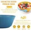 imageWheat Straw Bowl Sets of 6  36oz Cereal Bowls with Textured DesignLarge Soup Bowl  Microwave and Dishwasher Safe Ramen Bowl Set Alternative to Plastic Bowls for Serving SoupRamenSalad  MultiMulticolor