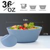 imageWheat Straw Bowl Sets of 6  36oz Cereal Bowls with Textured DesignLarge Soup Bowl  Microwave and Dishwasher Safe Ramen Bowl Set Alternative to Plastic Bowls for Serving SoupRamenSalad  MultiSky Blue