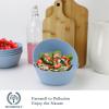 imageWheat Straw Bowl Sets of 6  36oz Cereal Bowls with Textured DesignLarge Soup Bowl  Microwave and Dishwasher Safe Ramen Bowl Set Alternative to Plastic Bowls for Serving SoupRamenSalad  MultiSky Blue