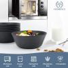 imageWheat Straw Bowl Sets of 6  36oz Cereal Bowls with Textured DesignLarge Soup Bowl  Microwave and Dishwasher Safe Ramen Bowl Set Alternative to Plastic Bowls for Serving SoupRamenSalad  MultiBlack
