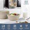 imageWheat Straw Bowl Sets of 6  36oz Cereal Bowls with Textured DesignLarge Soup Bowl  Microwave and Dishwasher Safe Ramen Bowl Set Alternative to Plastic Bowls for Serving SoupRamenSalad  MultiBeige