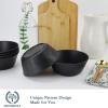 imageWheat Straw Bowl Sets of 6  36oz Cereal Bowls with Textured DesignLarge Soup Bowl  Microwave and Dishwasher Safe Ramen Bowl Set Alternative to Plastic Bowls for Serving SoupRamenSalad  MultiBlack