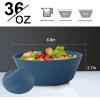 imageWheat Straw Bowl Sets of 6  36oz Cereal Bowls with Textured DesignLarge Soup Bowl  Microwave and Dishwasher Safe Ramen Bowl Set Alternative to Plastic Bowls for Serving SoupRamenSalad  MultiNave Blue