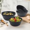 imageWheat Straw Bowl Sets of 6  36oz Cereal Bowls with Textured DesignLarge Soup Bowl  Microwave and Dishwasher Safe Ramen Bowl Set Alternative to Plastic Bowls for Serving SoupRamenSalad  MultiBlack