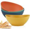 imageHomienly Wheat Straw Bowls Set Serving Bowls Plastic Bowls Reusable 26oz Microwave ampamp Dishwasher Safe Cereal Bowls Unbreakable for CerealSaladFruitSoup Bowls Modern Color4 PCSMulti