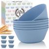 imageWheat Straw Bowl Sets of 6  36oz Cereal Bowls with Textured DesignLarge Soup Bowl  Microwave and Dishwasher Safe Ramen Bowl Set Alternative to Plastic Bowls for Serving SoupRamenSalad  MultiSky Blue