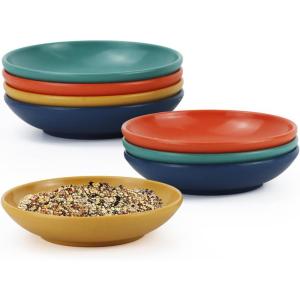 imageHomienly Wheat Straw Dinner Plates Set of 8 10 Inch Microwave and Dishwasher Safe Unbreakable Kids Plates 4 Colors Multi MS 01Multicolor