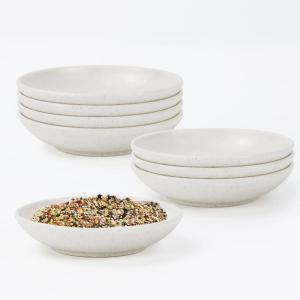 imageHomienly Wheat Straw Dinner Plates Set of 8 10 Inch Microwave and Dishwasher Safe Unbreakable Kids Plates 4 Colors Multi MS 01White