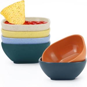 imageWheat Straw Bowl Sets of 6  36oz Cereal Bowls with Textured DesignLarge Soup Bowl  Microwave and Dishwasher Safe Ramen Bowl Set Alternative to Plastic Bowls for Serving SoupRamenSalad  MultiMulticolor