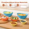 imageHomienly Wheat Straw Bowls Set Premium Wheat Straw Bowls Set of 6 Mixing Bowls for Kitchen Salad Cereal NutsMicrowave ampamp Dishwasher Safe Nesting Bowls Includes 3 SizesBlackShoreline