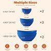 imageHomienly Wheat Straw Bowls Set Premium Wheat Straw Bowls Set of 6 Mixing Bowls for Kitchen Salad Cereal NutsMicrowave ampamp Dishwasher Safe Nesting Bowls Includes 3 SizesBlackBlue