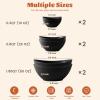imageHomienly Wheat Straw Bowls Set Premium Wheat Straw Bowls Set of 6 Mixing Bowls for Kitchen Salad Cereal NutsMicrowave ampamp Dishwasher Safe Nesting Bowls Includes 3 SizesBlackBlack