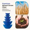 imageHomienly Wheat Straw Bowls Set Premium Wheat Straw Bowls Set of 6 Mixing Bowls for Kitchen Salad Cereal NutsMicrowave ampamp Dishwasher Safe Nesting Bowls Includes 3 SizesBlackBlue