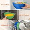 imageHomienly Wheat Straw Bowls Set Premium Wheat Straw Bowls Set of 6 Mixing Bowls for Kitchen Salad Cereal NutsMicrowave ampamp Dishwasher Safe Nesting Bowls Includes 3 SizesBlackIsland Theme