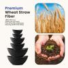 imageHomienly Wheat Straw Bowls Set Premium Wheat Straw Bowls Set of 6 Mixing Bowls for Kitchen Salad Cereal NutsMicrowave ampamp Dishwasher Safe Nesting Bowls Includes 3 SizesBlackBlack