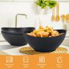 imageHomienly Wheat Straw Bowls Set Premium Wheat Straw Bowls Set of 6 Mixing Bowls for Kitchen Salad Cereal NutsMicrowave ampamp Dishwasher Safe Nesting Bowls Includes 3 SizesBlackBlack