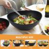 imageHomienly Wheat Straw Bowls Sets 6 Pieces Wheat Straw Salad Bowls MultiSize Bowls for Kitchen Camping Mixing Unbreakable Bowl Set for Salad SnackCereal Fruit Microwave Safe Island ThemeBlack