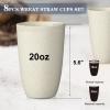 imageHomienly Wheat Straw Cups 8 PCS Plastic Cups Unbreakable Drinking Cup Reusable Dishwasher Safe Water Glasses with 4 Colors 12 OZBeige