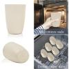 imageHomienly Wheat Straw Cups 8 PCS Plastic Cups Unbreakable Drinking Cup Reusable Dishwasher Safe Water Glasses with 4 Colors 12 OZBeige