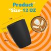imageHomienly Wheat Straw Cups 8 PCS Plastic Cups Unbreakable Drinking Cup Reusable Dishwasher Safe Water Glasses with 4 Colors 12 OZBlack