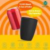 imageHomienly Wheat Straw Cups 8 PCS Plastic Cups Unbreakable Drinking Cup Reusable Dishwasher Safe Water Glasses with 4 Colors 12 OZBlack