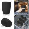 imageHomienly Wheat Straw Cups 8 PCS Plastic Cups Unbreakable Drinking Cup Reusable Dishwasher Safe Water Glasses with 4 Colors 12 OZBlack