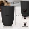 imageHomienly Wheat Straw Cups 8 PCS Plastic Cups Unbreakable Drinking Cup Reusable Dishwasher Safe Water Glasses with 4 Colors 12 OZBlack
