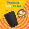 imageHomienly Wheat Straw Cups 8 PCS Plastic Cups Unbreakable Drinking Cup Reusable Dishwasher Safe Water Glasses with 4 Colors 12 OZBlack Color