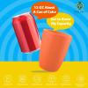 imageHomienly Wheat Straw Cups 8 PCS Plastic Cups Unbreakable Drinking Cup Reusable Dishwasher Safe Water Glasses with 4 Colors 12 OZClassic Art Series  Mondrian