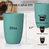 imageHomienly Wheat Straw Cups 8 PCS Plastic Cups Unbreakable Drinking Cup Reusable Dishwasher Safe Water Glasses with 4 Colors 12 OZGreen