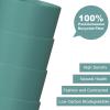 imageHomienly Wheat Straw Cups 8 PCS Plastic Cups Unbreakable Drinking Cup Reusable Dishwasher Safe Water Glasses with 4 Colors 12 OZGreen